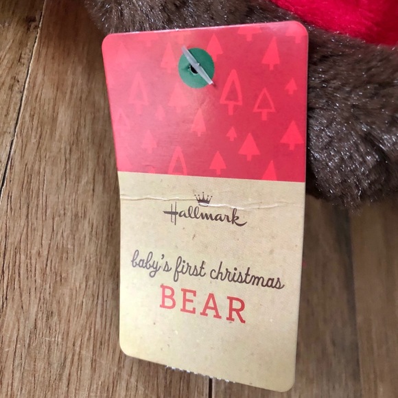 BABY’S 1st CHRISTMAS Teddy Bear Hallmark Plush Toy Stuffed Animal NWT - Picture 7 of 9